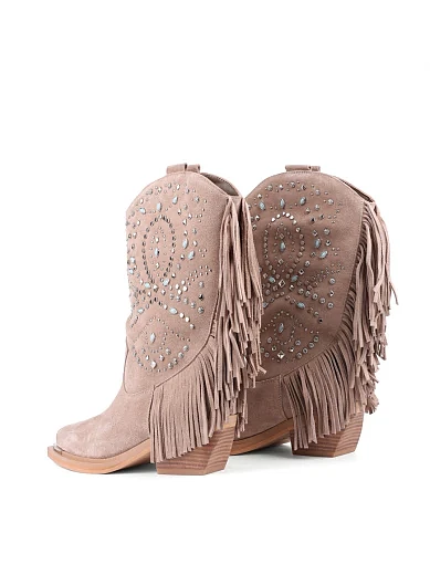 Жіночі чоботи козаки Alma en Pena замшеві бежеві (I240709) - фото 4 - Miraton