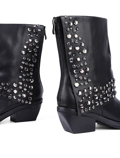 Жіночі черевики козаки Alma en Pena шкіряні чорні (I240716) - фото 2 - Miraton