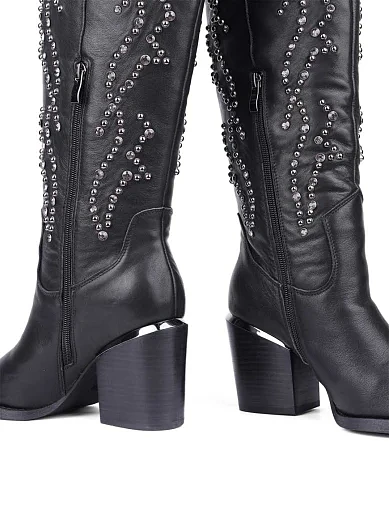 Жіночі чоботи Alma en Pena шкіряні чорні (I240502) - фото 2 - Miraton