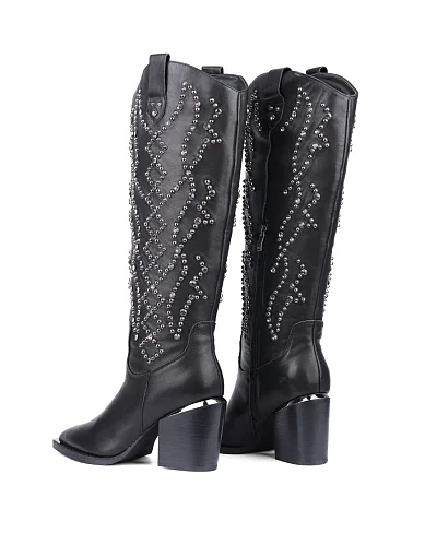 Жіночі чоботи Alma en Pena шкіряні чорні (I240502) - фото 4 - Miraton