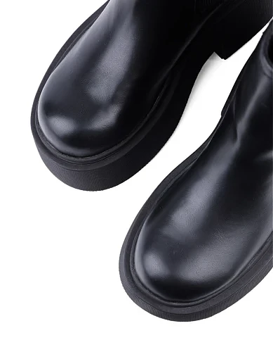 Жіночі черевики Buffalo зі штучної шкіри чорні з підкладкою зі штучного хутра (1270090) - фото 5 - Miraton