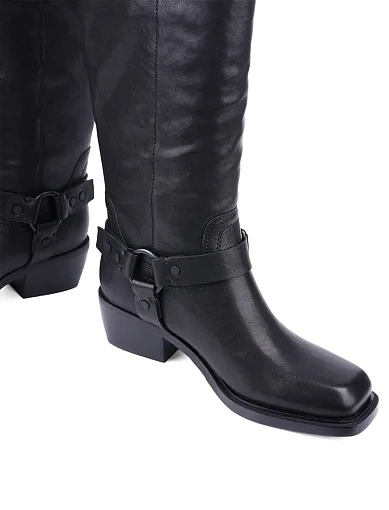 Жіночі чоботи MIRATON шкіряні чорні (23144D-06-01) - фото 2 - Miraton