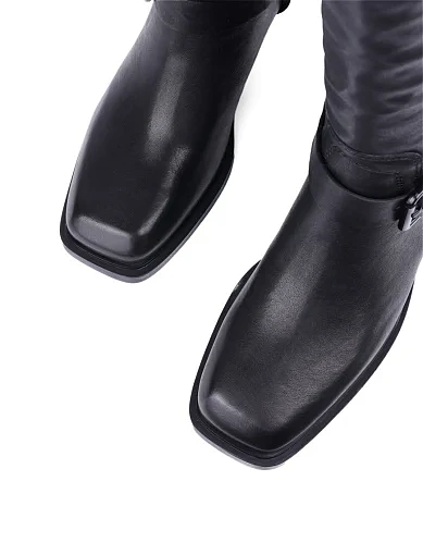 Жіночі чоботи MIRATON шкіряні чорні (23144D-06-01) - фото 5 - Miraton