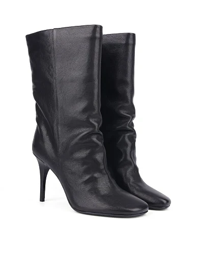 Жіночі черевики MIRATON шкіряні чорні на високій шпильці (23147D-03-01) - фото 2 - Miraton