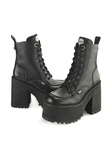 Жіночі черевики Buffalo зі штучної шкіри чорні з підкладкою з текстилю (1622373) - фото 4 - Miraton