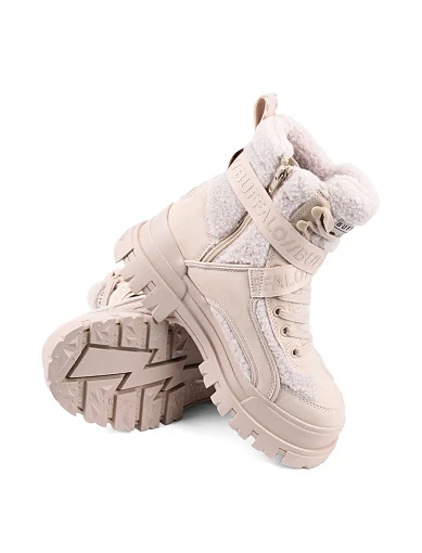 Жіночі черевики Buffalo зі штучної шкіри молочного кольору з підкладкою з текстилю (1622489) - фото 2 - Miraton