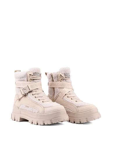 Жіночі черевики Buffalo зі штучної шкіри молочного кольору з підкладкою з текстилю (1622489) - фото 3 - Miraton