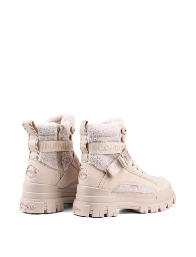 Жіночі черевики Buffalo зі штучної шкіри молочного кольору з підкладкою з текстилю (1622489) - фото 4 - Miraton