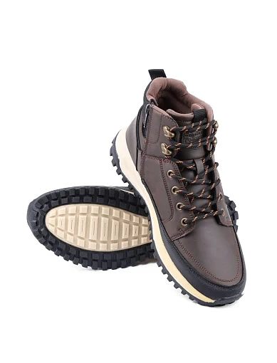 Чоловічі черевики Dockers з нубуку коричневі з підкладкою з текстилю - фото 2 - Miraton