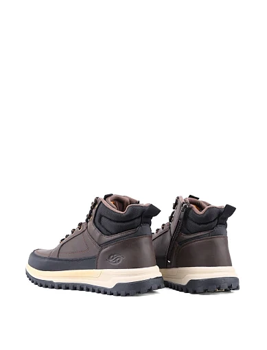 Чоловічі черевики Dockers з нубуку коричневі з підкладкою з текстилю - фото 4 - Miraton