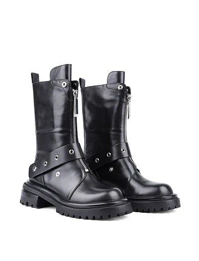 Жіночі черевики MIRATON шкіряні чорні з підкладкою з байки (K8260-9-N1R) - фото 3 - Miraton