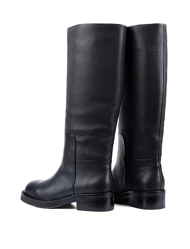 Жіночі чоботи Attizzare шкіряні чорні з підкладкою з натурального хутра (U8164-5-N1EM) - фото 4 - Miraton