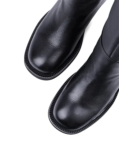 Жіночі чоботи Attizzare шкіряні чорні з підкладкою з натурального хутра (U8164-5-N1EM) - фото 5 - Miraton