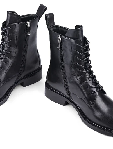 Жіночі черевики Attizzare шкіряні чорні з підкладкою з байки (2322-701-1) - фото 2 - Miraton