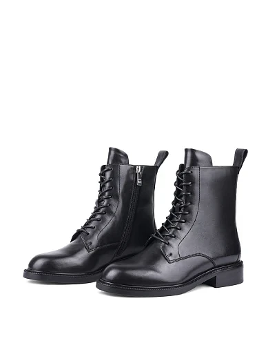 Жіночі черевики Attizzare шкіряні чорні з підкладкою з байки (2322-701-1) - фото 3 - Miraton