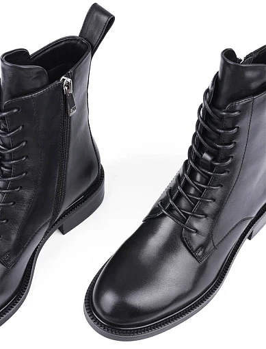 Жіночі черевики Attizzare шкіряні чорні з підкладкою з байки (2322-701-1) - фото 5 - Miraton