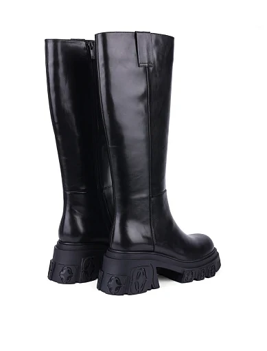 Жіночі чоботи MIRATON шкіряні чорні з підкладкою з байки (835-241506) - фото 4 - Miraton