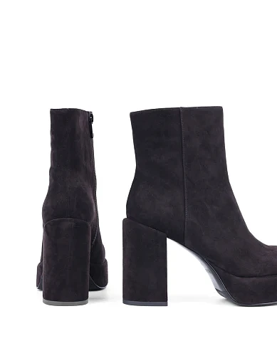 Жіночі черевики MIRATON велюрові коричневі з підкладкою з байки (A24109-5502-1) - фото 2 - Miraton