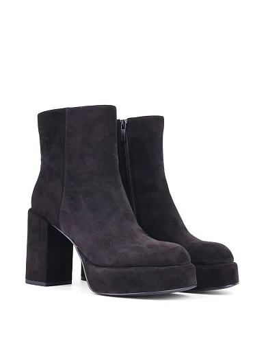 Жіночі черевики MIRATON велюрові коричневі з підкладкою з байки (A24109-5502-1) - фото 3 - Miraton