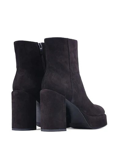 Жіночі черевики MIRATON велюрові коричневі з підкладкою з байки (A24109-5502-1) - фото 4 - Miraton