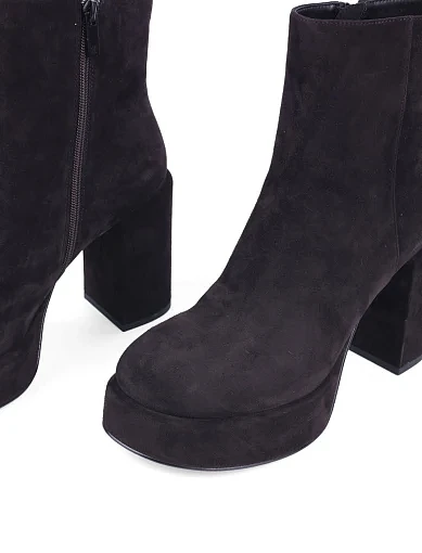 Жіночі черевики MIRATON велюрові коричневі з підкладкою з байки (A24109-5502-1) - фото 5 - Miraton