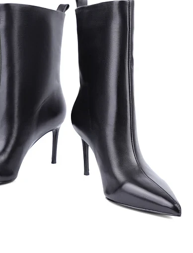 Жіночі черевики MiaMay шкіряні чорні з підкладкою з байки (G2423-24703-4) - фото 2 - Miraton