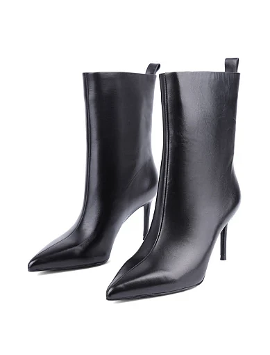 Жіночі черевики MiaMay шкіряні чорні з підкладкою з байки (G2423-24703-4) - фото 3 - Miraton