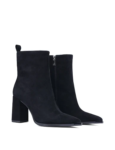 Жіночі черевики Attizzare велюрові чорні з підкладкою з байки (G2428-601-1) - фото 3 - Miraton