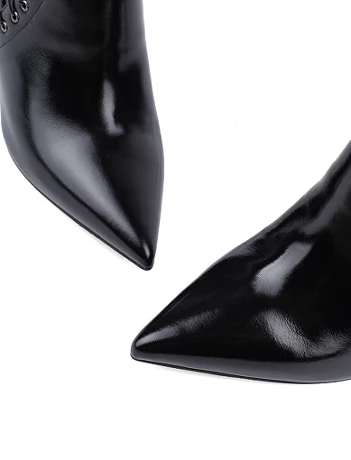 Жіночі черевики MIRATON з масляної шкіри чорні з підкладкою з байки (W287-24502-1) - фото 5 - Miraton