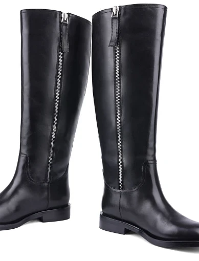 Жіночі чоботи Attizzare шкіряні чорні з підкладкою з повсті (W289-1706-1) - фото 2 - Miraton