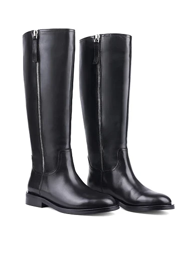 Жіночі чоботи Attizzare шкіряні чорні з підкладкою з повсті (W289-1706-1) - фото 3 - Miraton