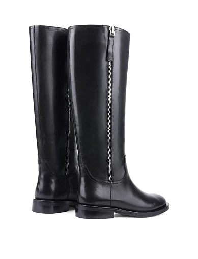 Жіночі чоботи Attizzare шкіряні чорні з підкладкою з повсті (W289-1706-1) - фото 4 - Miraton