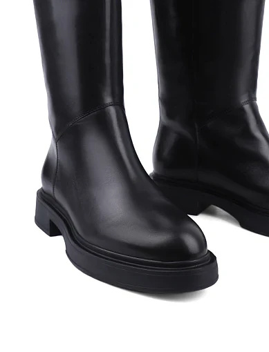 Жіночі чоботи MIRATON шкіряні чорні з підкладкою з натурального хутра (W292-17506) - фото 2 - Miraton