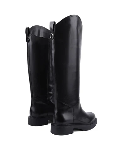 Жіночі чоботи MIRATON шкіряні чорні з підкладкою з натурального хутра (W292-17506) - фото 3 - Miraton