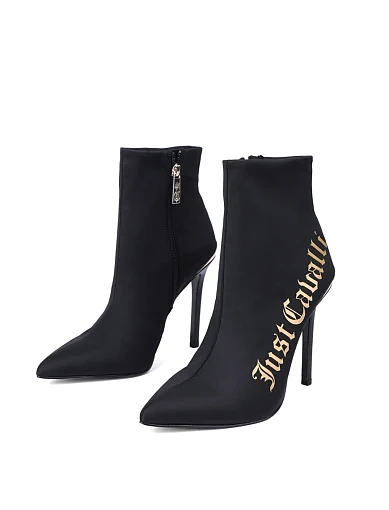 Женские ботинки Just Cavalli тканевые черные с подкладкой из текстиля - фото 3 - Miraton