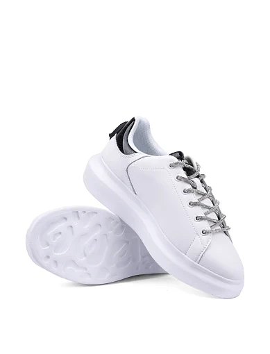 Жіночі кеди Just Cavalli зі штучної шкіри білі (77RA3SB1) - фото 2 - Miraton