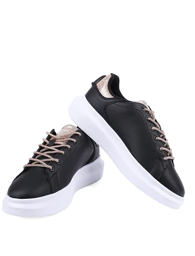 Жіночі кеди Just Cavalli зі штучної шкіри чорні (77RA3SB1) - фото 2 - Miraton