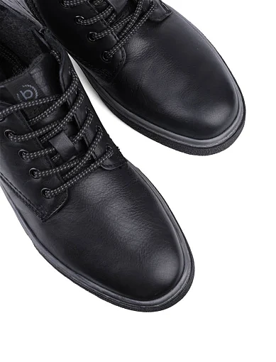 Мужские ботинки Bugatti кожаные черные с подкладкой из шерсти - фото 5 - Miraton