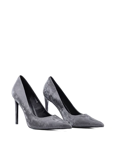 Жіночі туфлі MIRATON велюрові сірі (2476-8) - фото 3 - Miraton