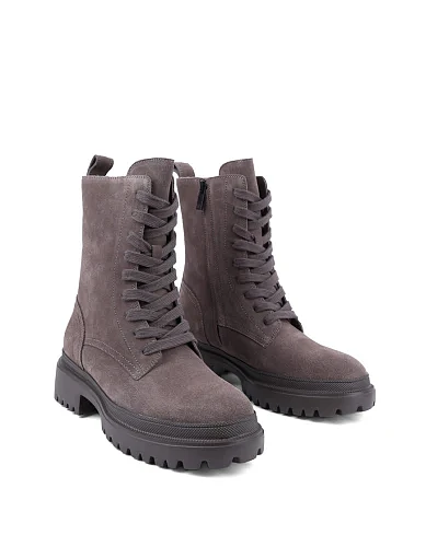 Жіночі черевики MIRATON велюрові сірі з підкладкою з натуральної шкіри (AT0515P-1-1174) - фото 3 - Miraton