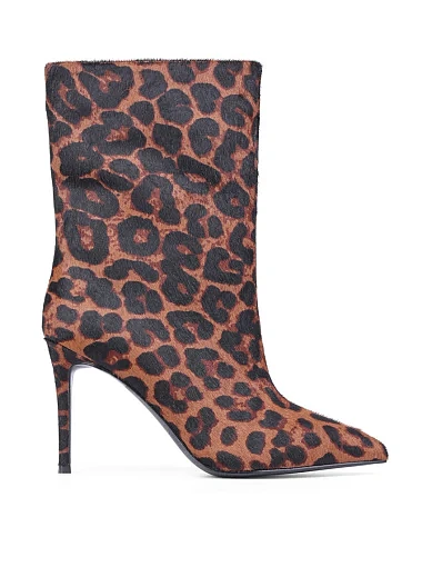 Жіночі черевики MIRATON шкіряні леопардові з підкладкою з байки (XL23159K-17) - фото 2 - Miraton