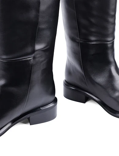 Жіночі чоботи Attizzare шкіряні чорні з підкладкою з натурального хутра (FT2438-1601-4) - фото 2 - Miraton