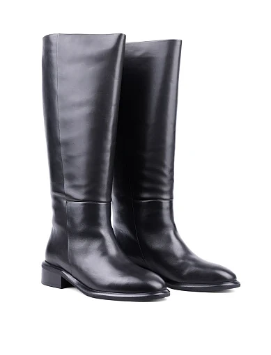 Жіночі чоботи Attizzare шкіряні чорні з підкладкою з натурального хутра (FT2438-1601-4) - фото 3 - Miraton