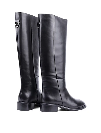 Жіночі чоботи Attizzare шкіряні чорні з підкладкою з натурального хутра (FT2438-1601-4) - фото 4 - Miraton