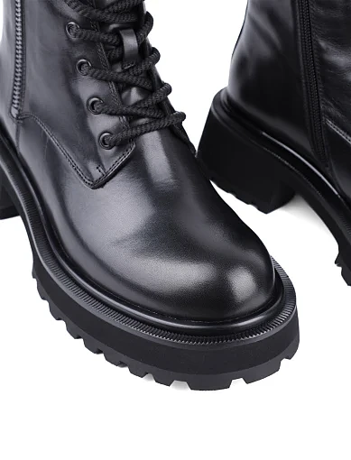 Жіночі черевики MIRATON шкіряні чорні з підкладкою з байки (FT309B-501-1) - фото 5 - Miraton