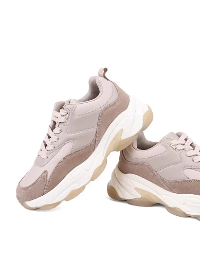 Жіночі кросівки Keddo з екошкіри бежеві (448154/01-04E) - фото 2 - Miraton