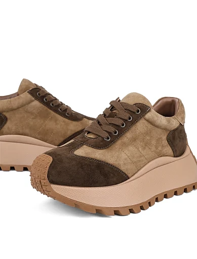 Жіночі кросівки Attizzare велюрові зелені (AH2476B-8-2) - фото 2 - Miraton