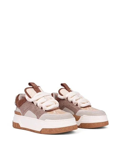 Жіночі кеди MIRATON замшеві бежеві замшеві (AH2493B-7-2) - фото 3 - Miraton