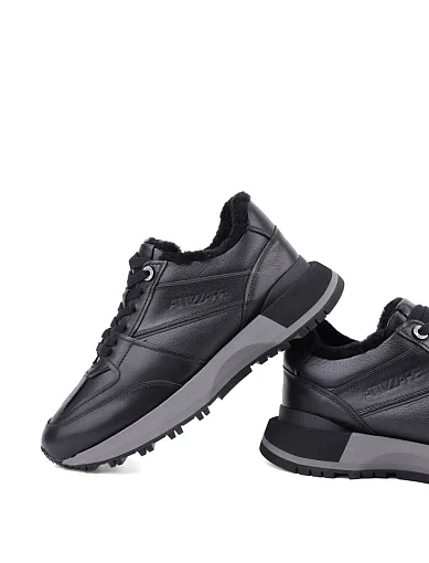 Жіночі кросівки Attizzare шкіряні чорні (H2301B-30-1M) - фото 2 - Miraton