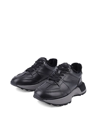 Жіночі кросівки Attizzare шкіряні чорні (H2301B-30-1M) - фото 3 - Miraton